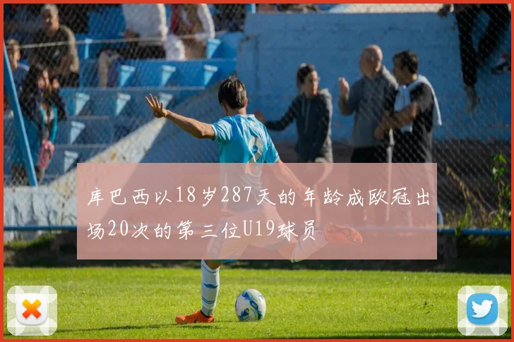 库巴西以18岁287天的年龄成欧冠出场20次的第三位U19球员